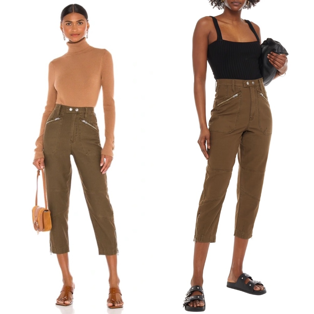 Frame moto zip pant olive khaki olive tan beige ****OFFERS WILL BE DECLINED